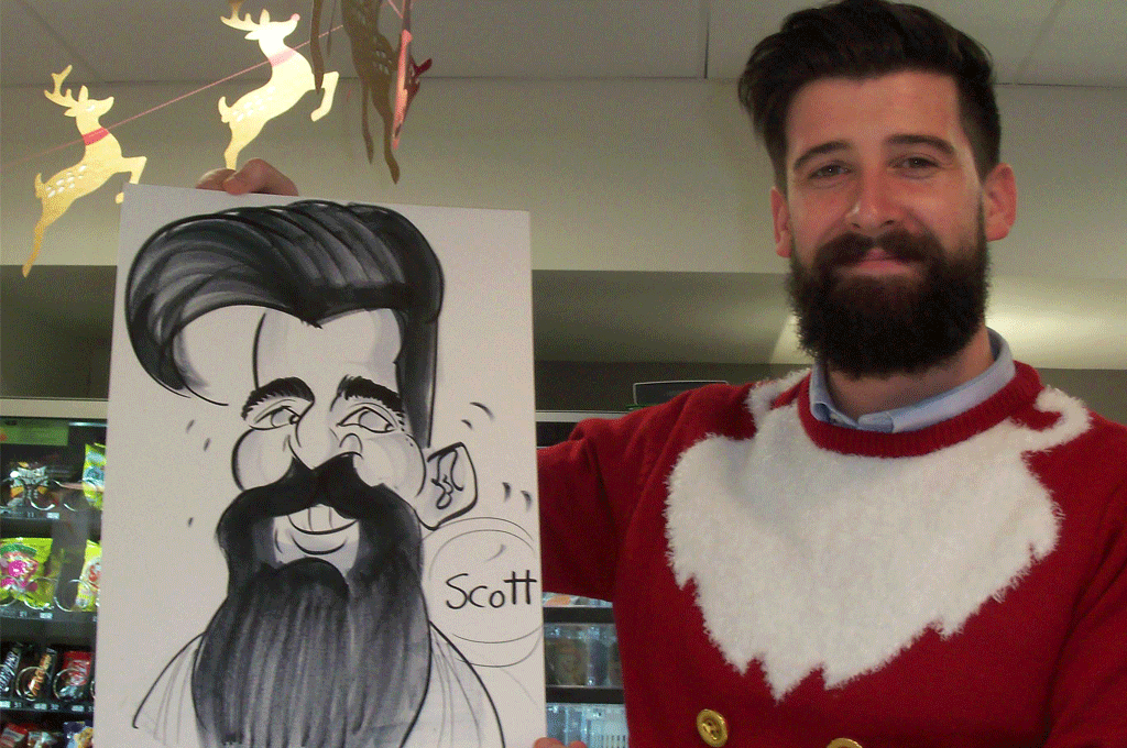 christmas caricaturist