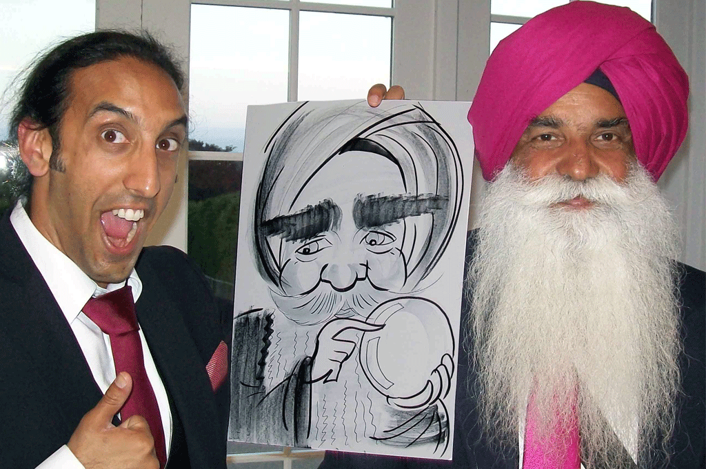 asian wedding caricaturist